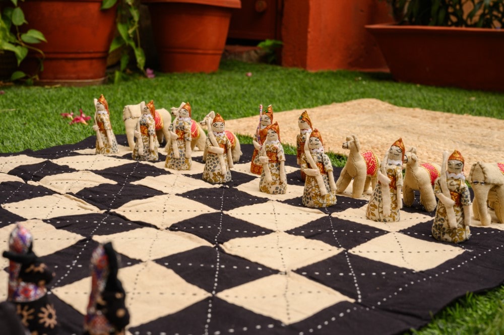 Chess Set - Hand Embroidered