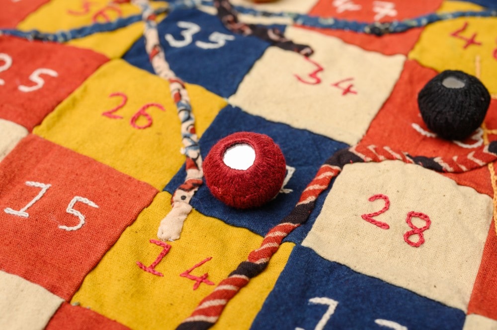 Snakes & Ladders - Hand Embroidered