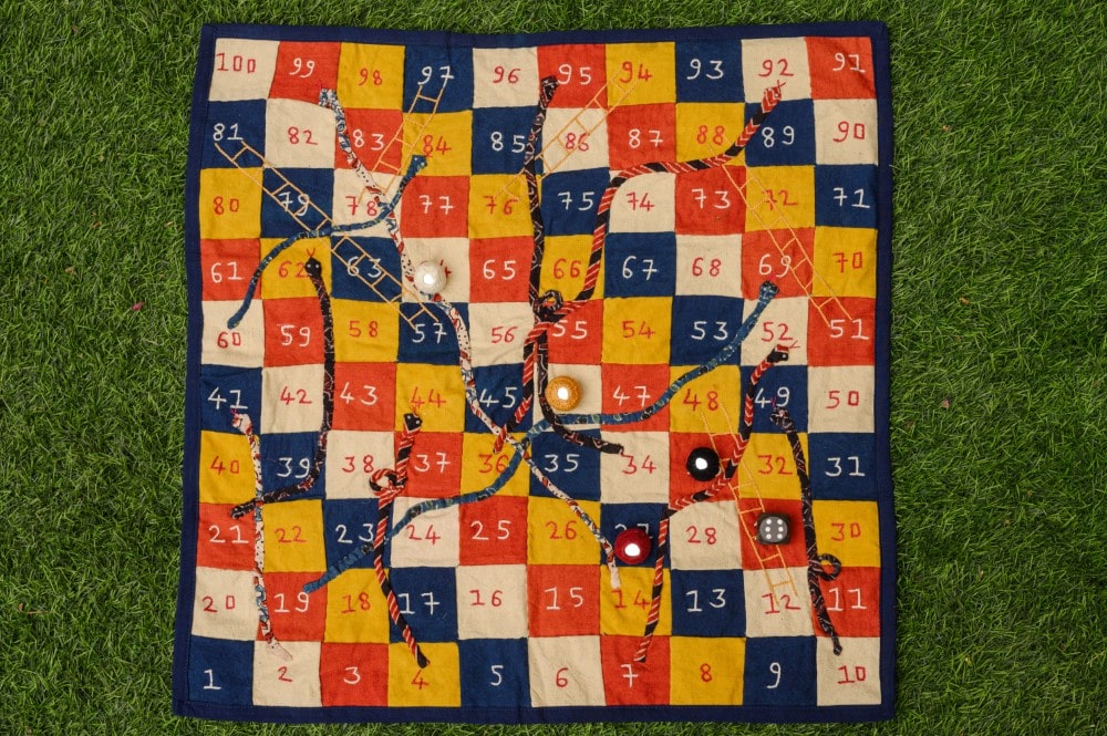 Snakes & Ladders - Hand Embroidered