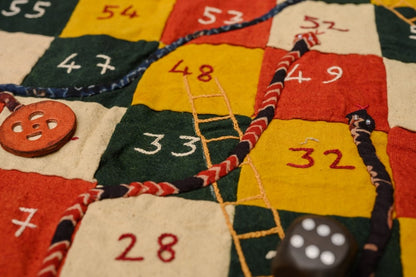 Snakes & Ladders - Hand Embroidered