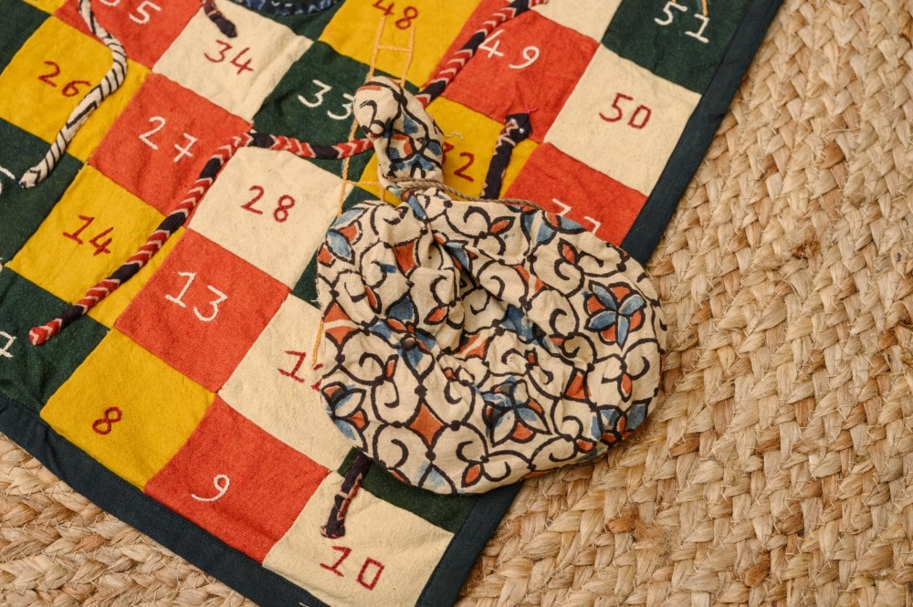 Snakes & Ladders - Hand Embroidered