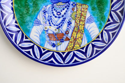 Maharaja of Jodhpur I - Miniature Portrait in Blue Pottery