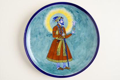 Rajput Prince - Miniature in Blue Pottery