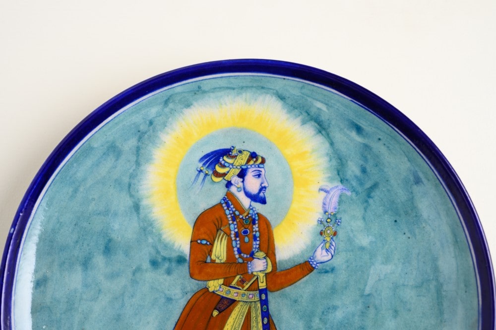 Rajput Prince - Miniature in Blue Pottery