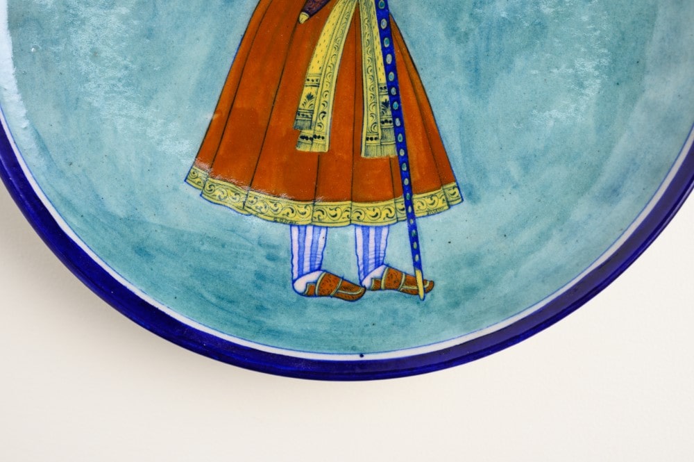 Rajput Prince - Miniature in Blue Pottery